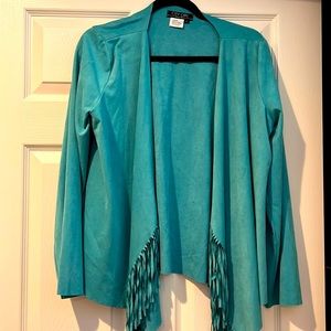 City Girl sz small fringed cardigan
